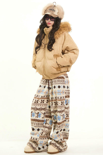 Fair Isle Lamb Wool Pants