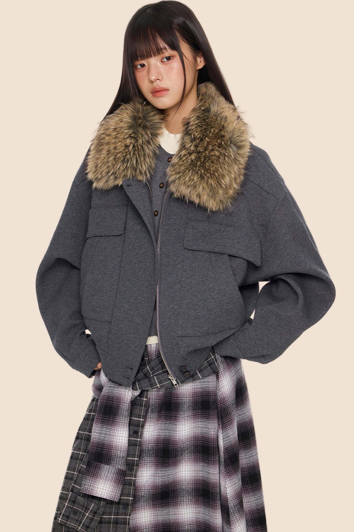 Fur Collar Cotton Jacket