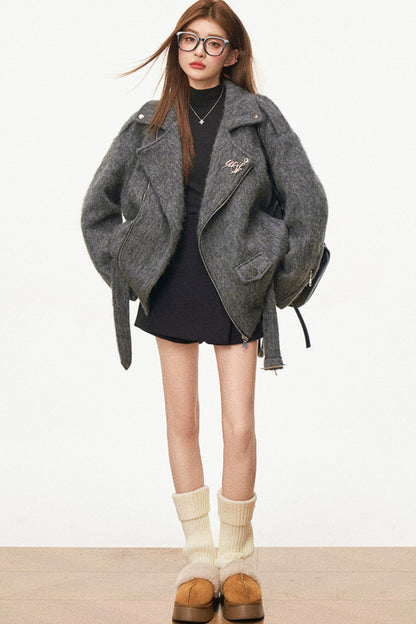 Knitted Vest And Coat Set-Up