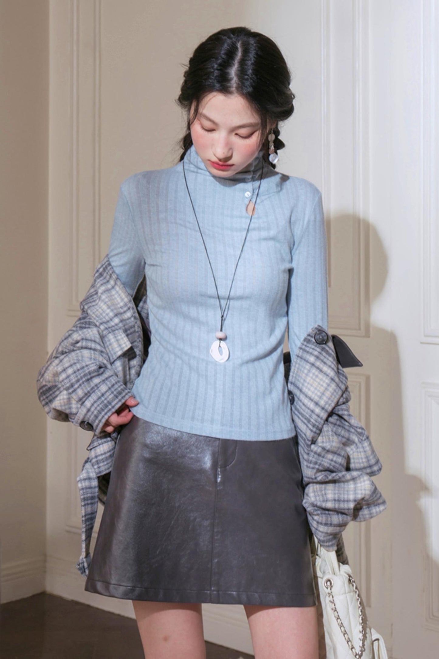 Oxygen Blue Turtleneck Sweater