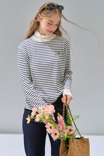 Striped Knitted Base Layer T-Shirt