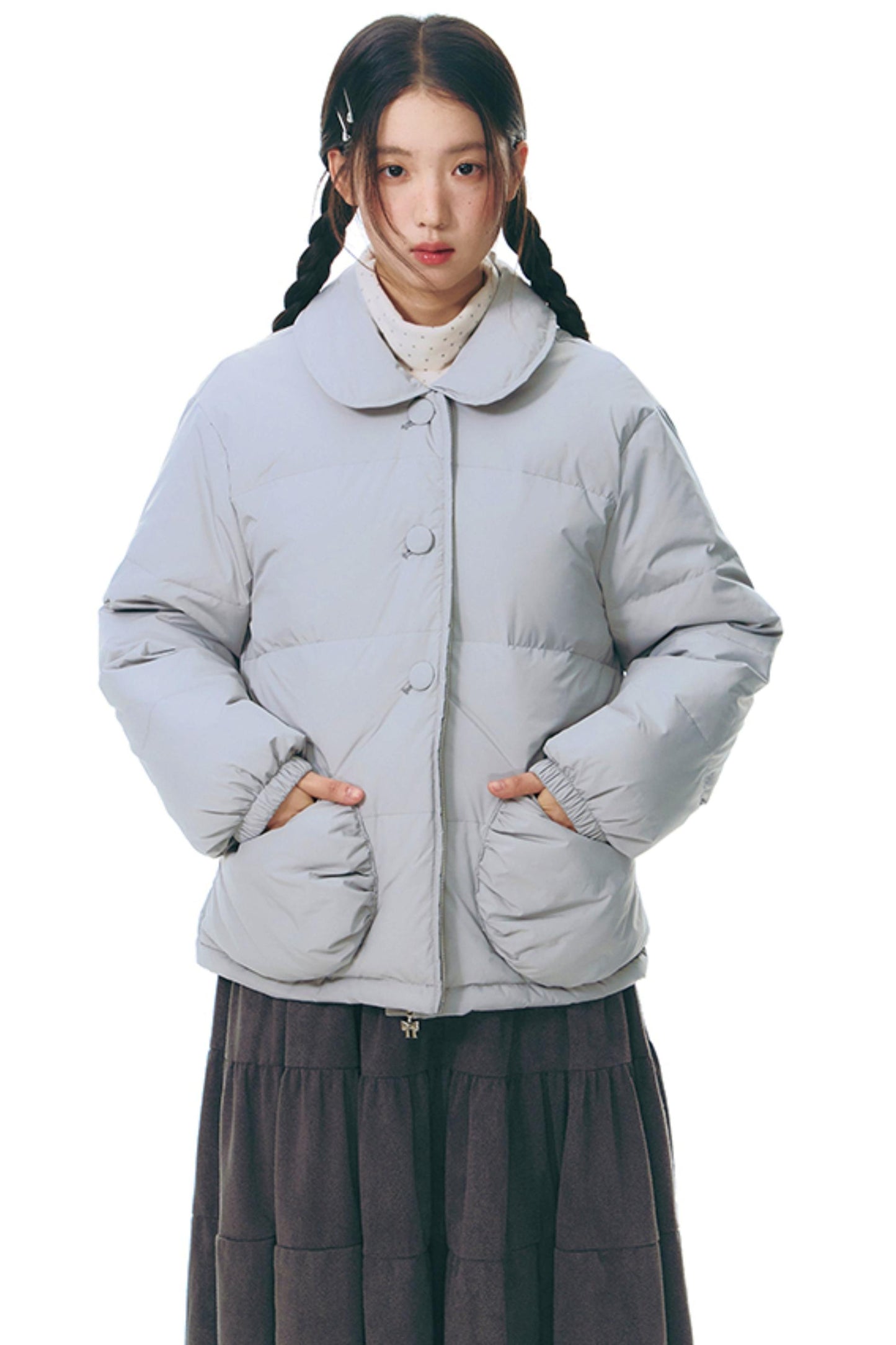 Winter Curved Pocket Cotton Jacket