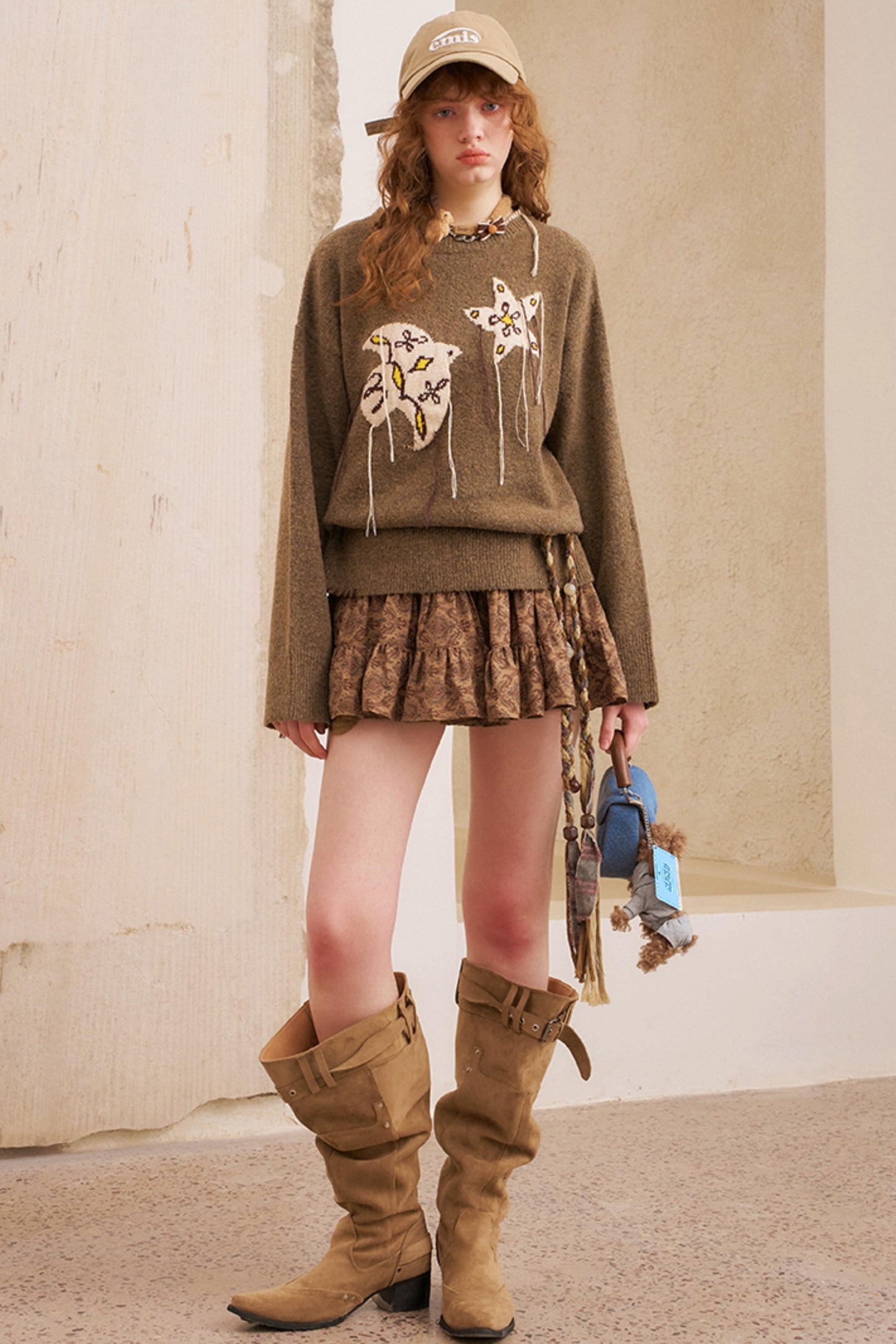 Star Fringe Long Sleeve Sweater