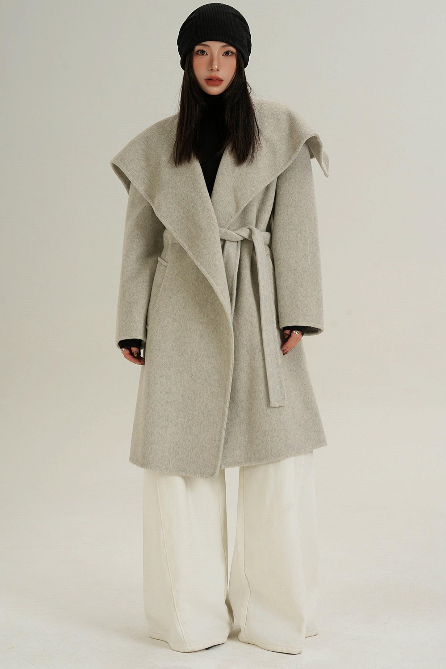 Large Lapel Wool Coat