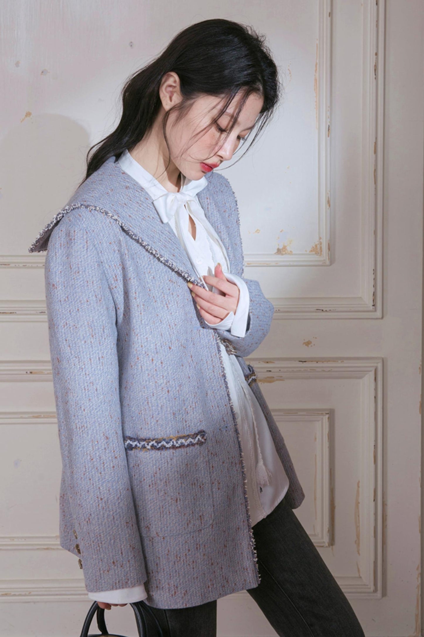 Mottled Wool Short Coat