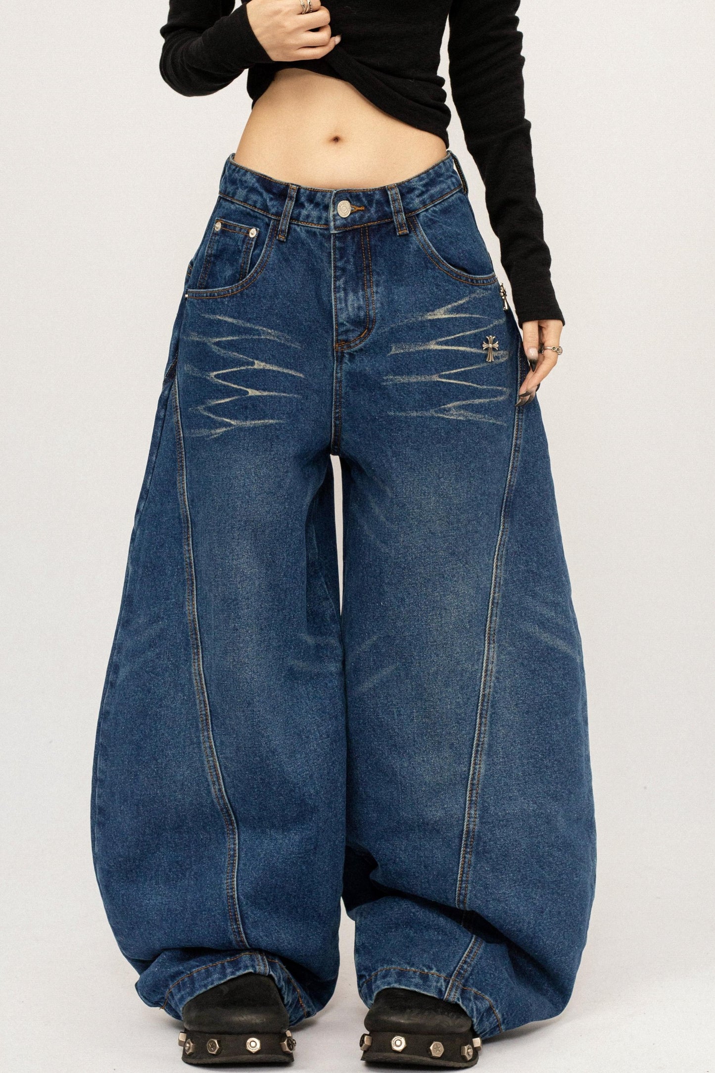 Retro Washed Velvet Jeans