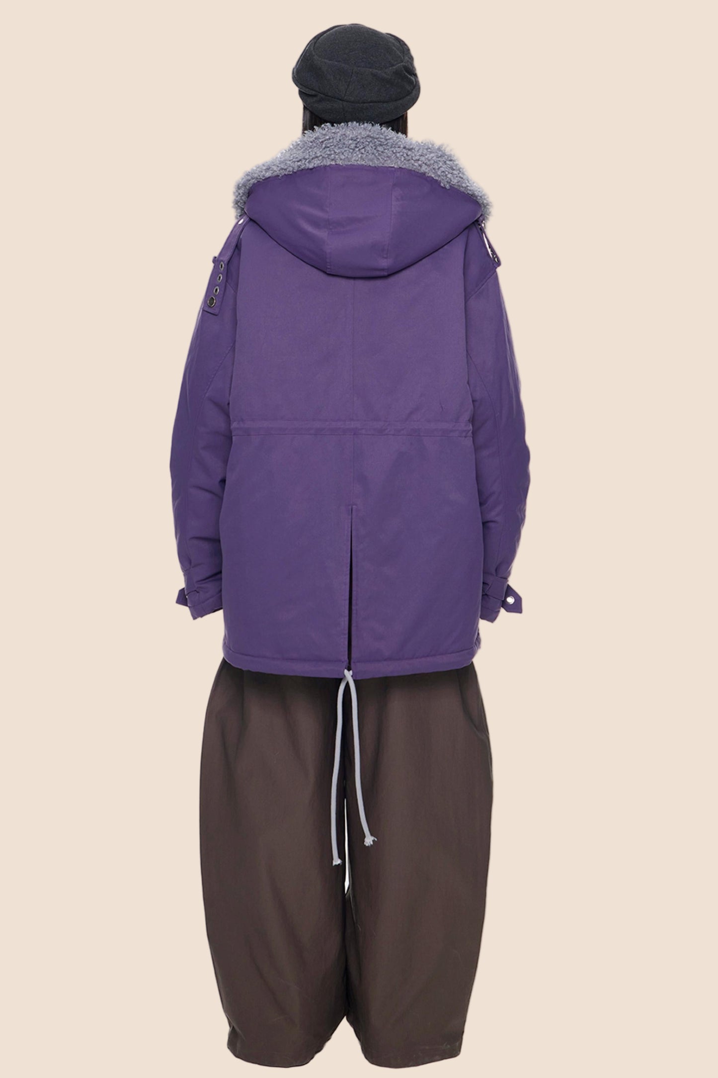 Furry Hooded Cotton Jacket