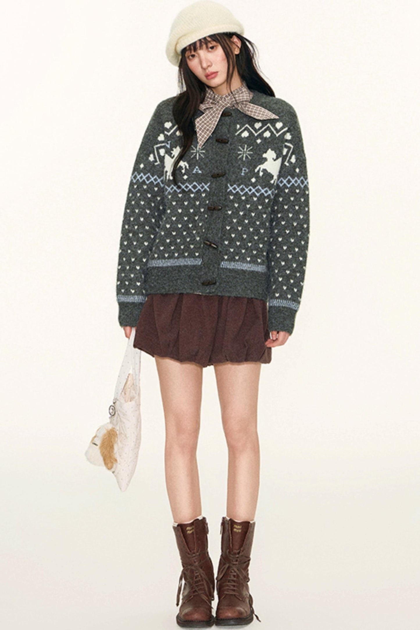 Brushed Flower Bud Culotte Pants