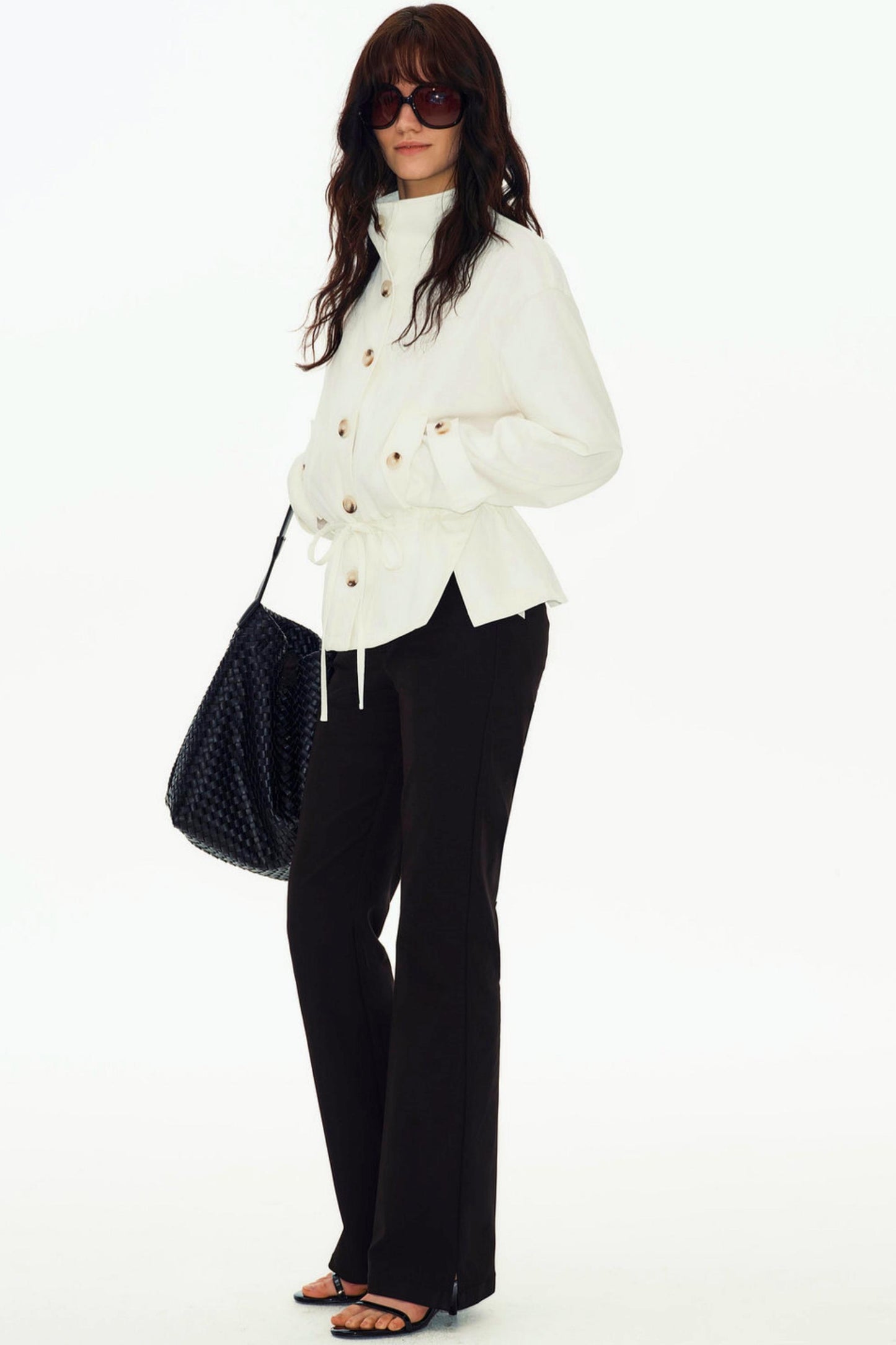 Acetat-Mischung Slimming Jacke