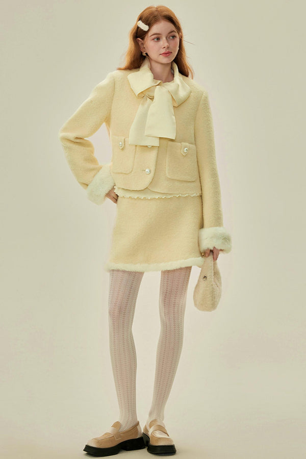 Chic Alpaca Wool Blend Suit Set-Up