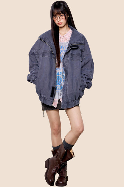 Distressed Denim Jacket