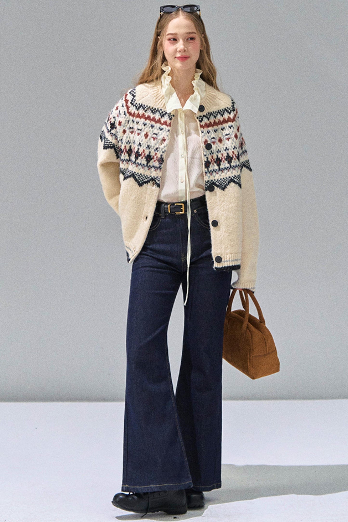 Luxury Fair Isle Sweater Jacket