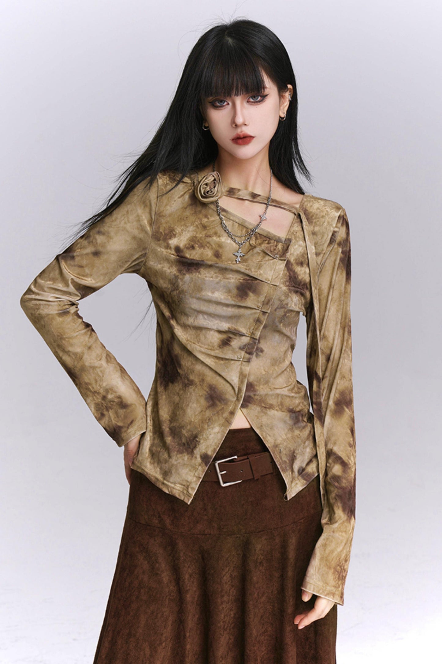 Refined Korean Style Long Sleeve Top
