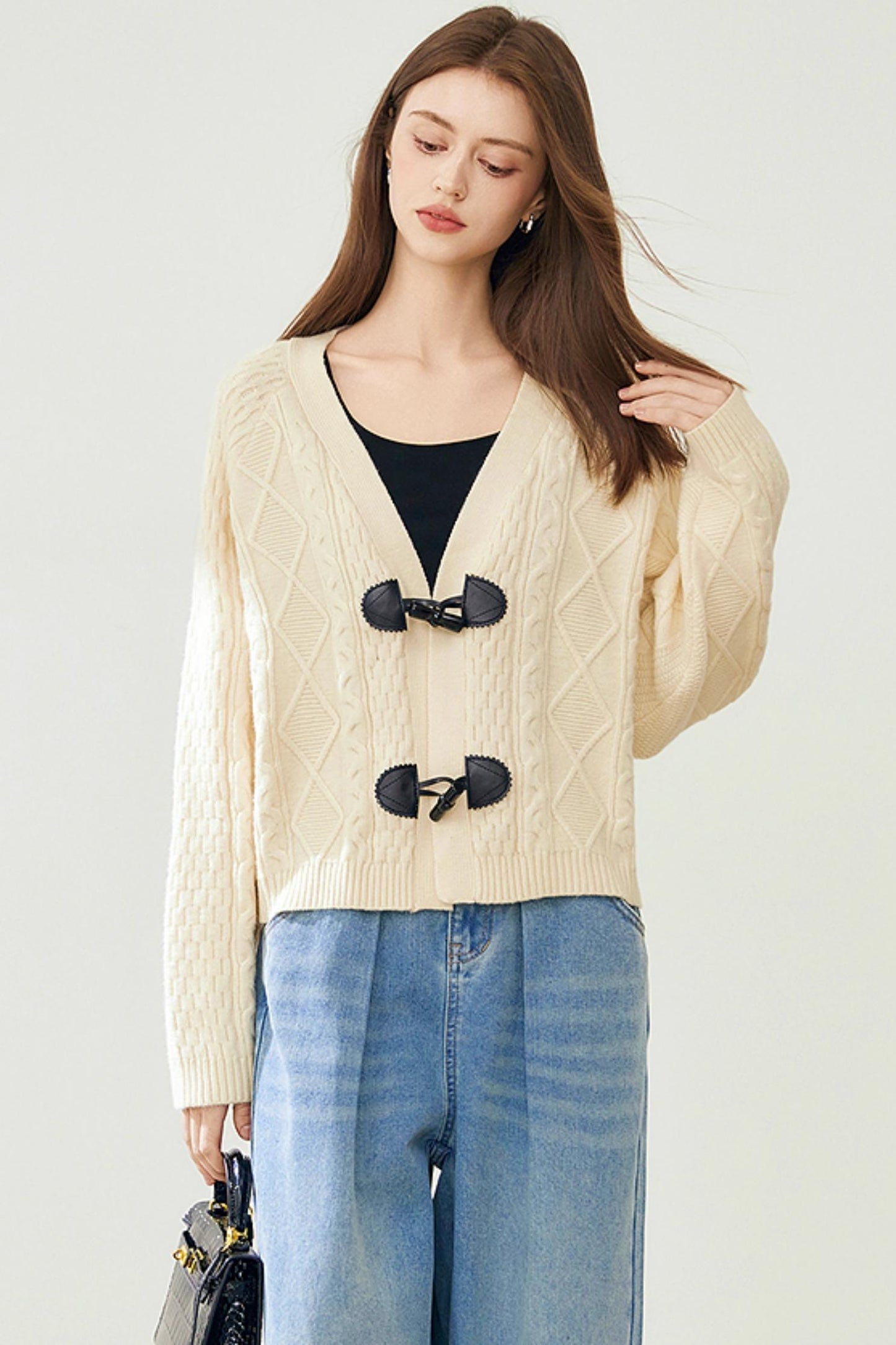 Cow Horn Buckle Cardigan