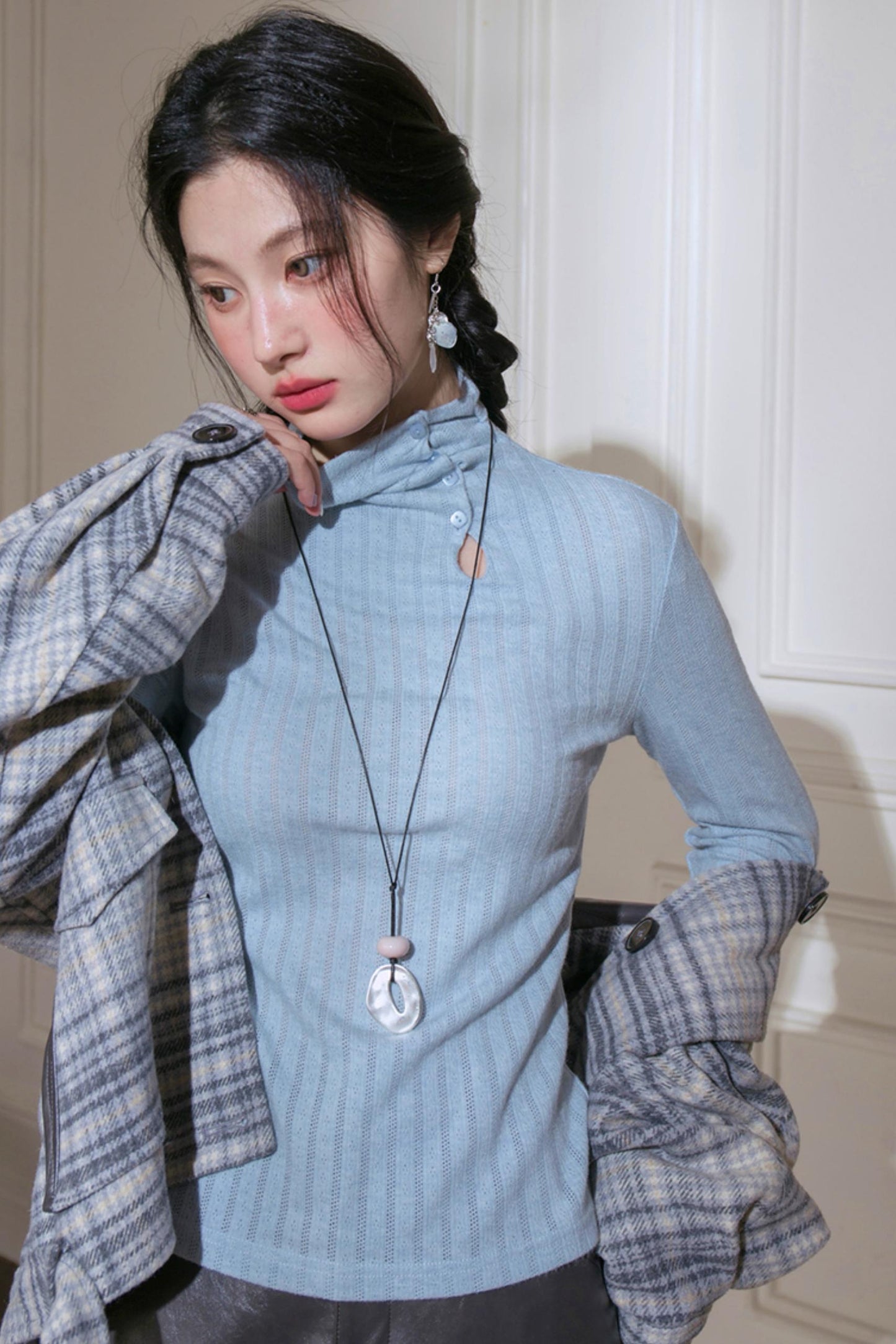 Oxygen Blue Turtleneck Sweater