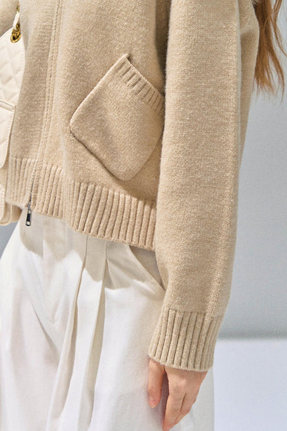 Luxury Knit Hooded Jacket