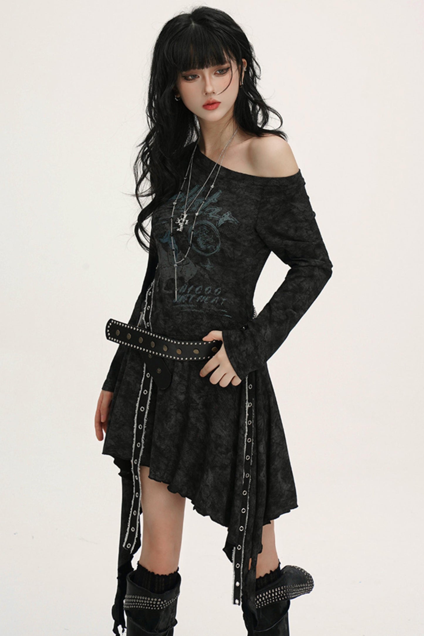 Black Shoulder Dress