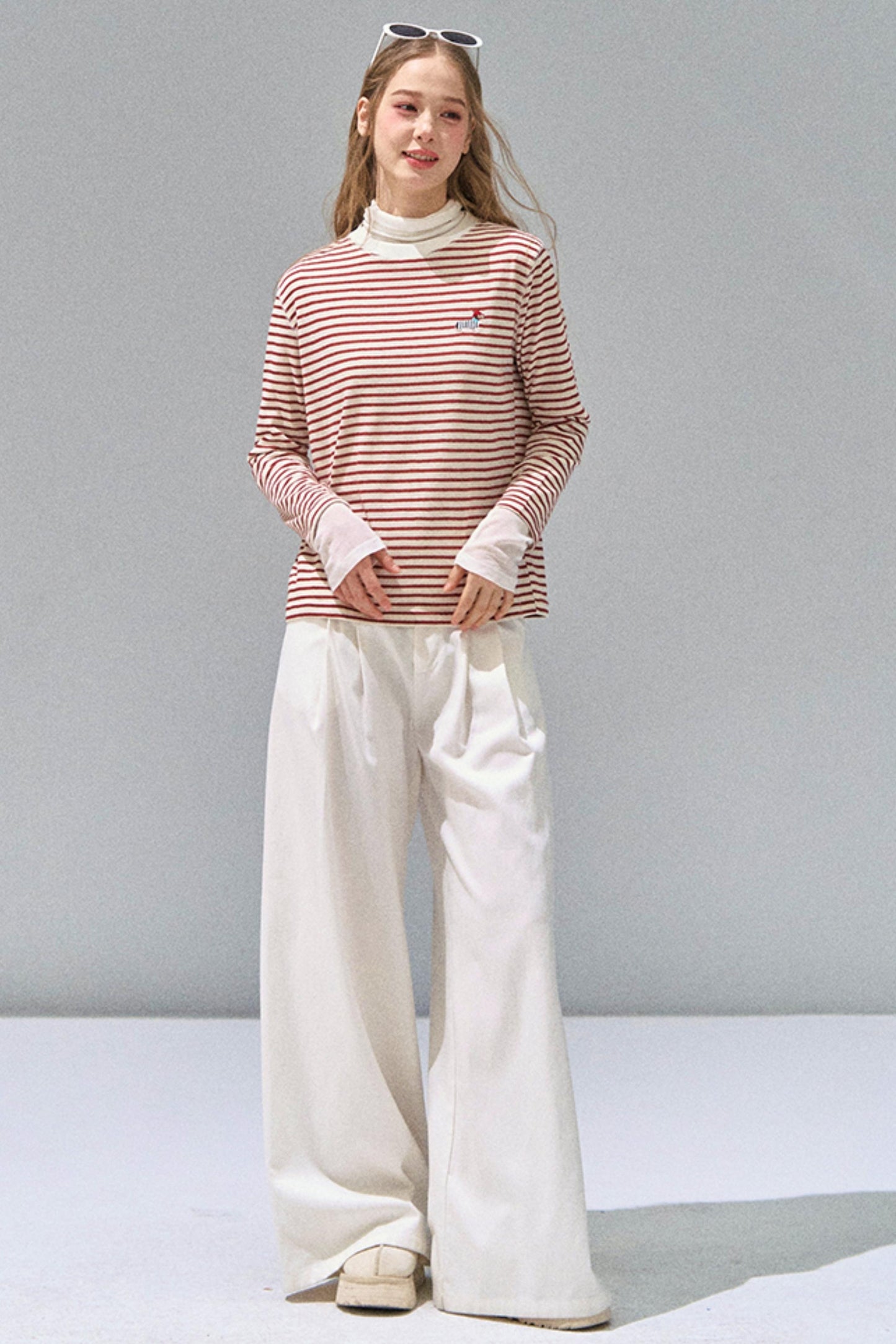 Striped Knitted Base Layer T-Shirt