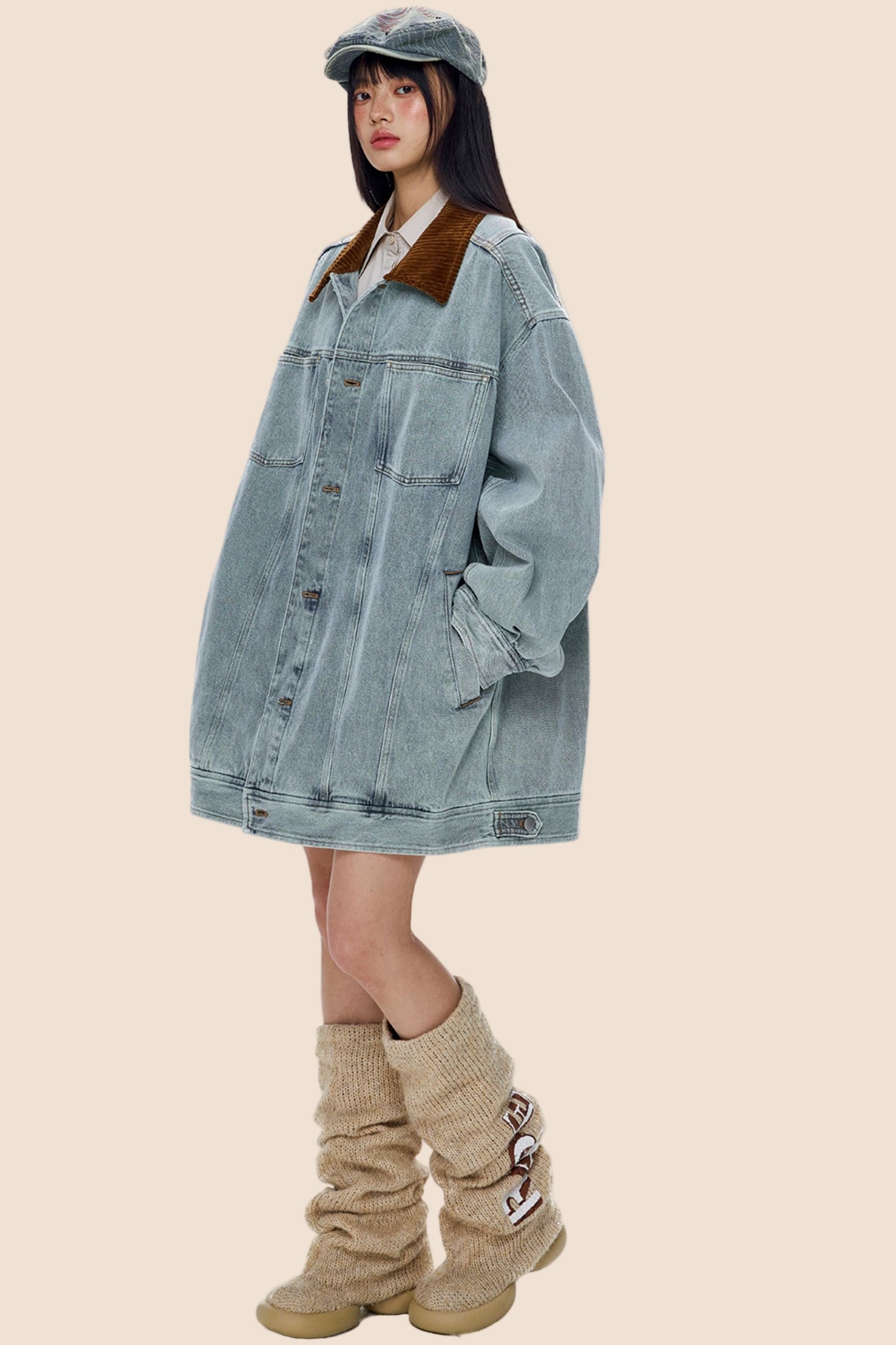 Vintage Denim Cargo Jacket
