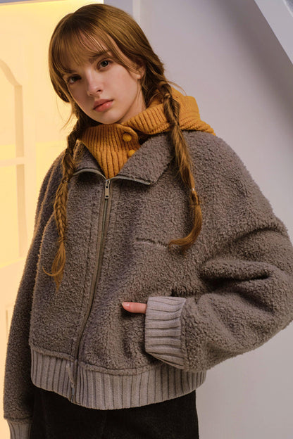 Sheep Wool Blend Knitted Balaclava