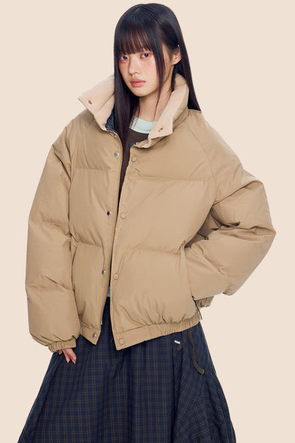 Color-Blocked Cotton Winter Jacket