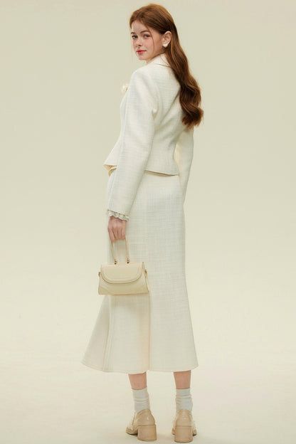 Spring Tweed Jacket & Skirt Set-Up