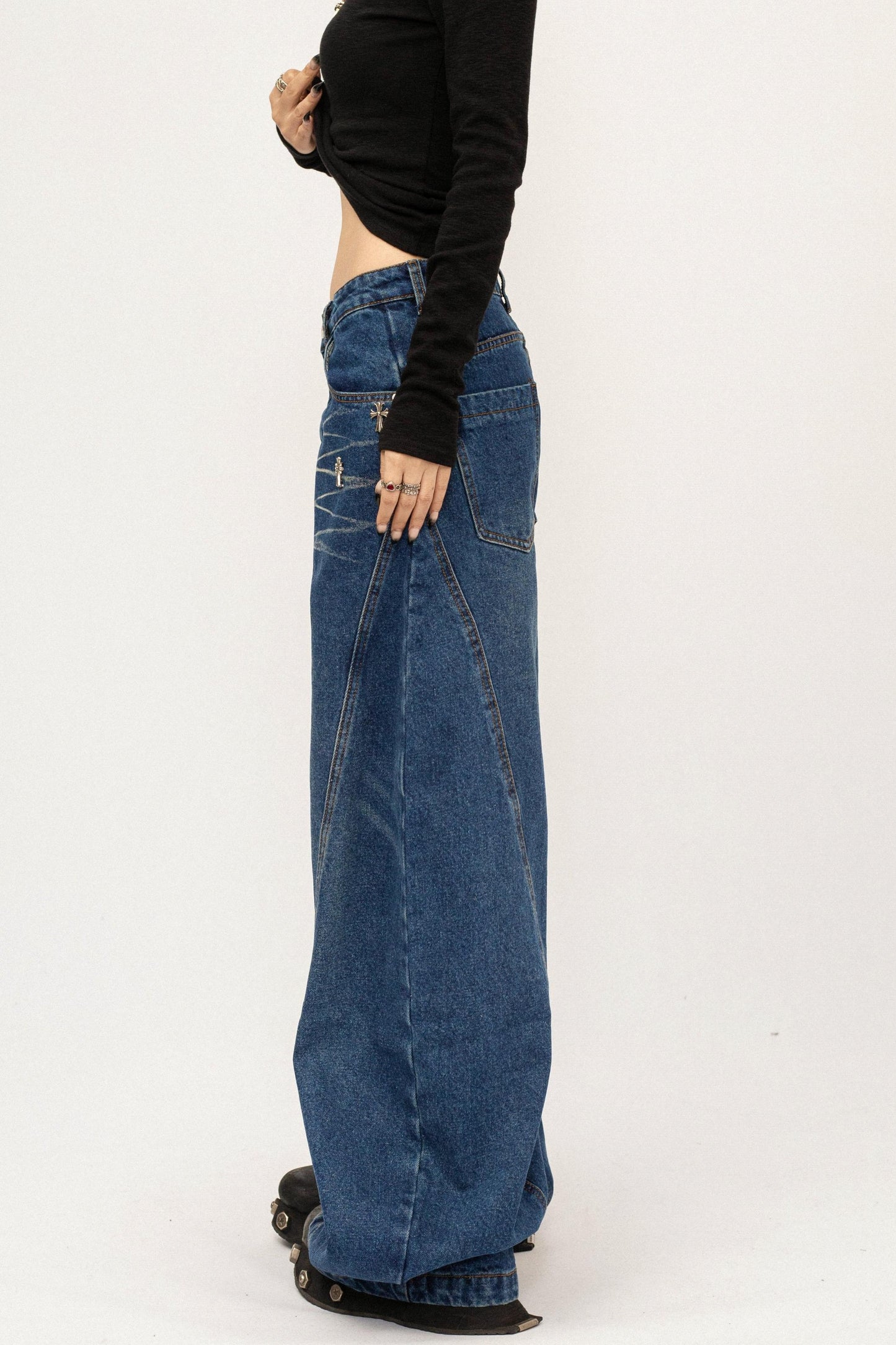 Retro Washed Velvet Jeans