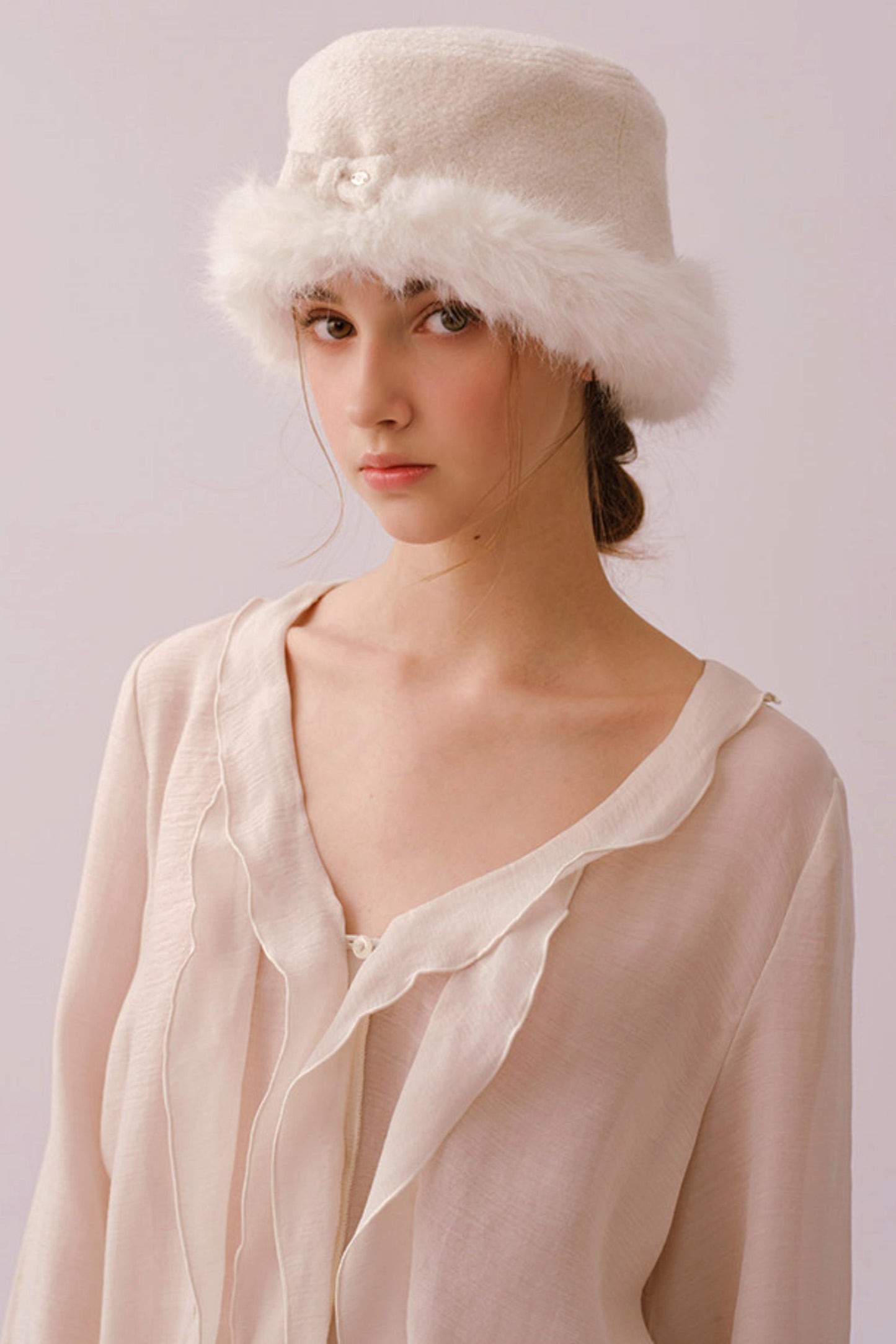 Reversible Faux Fur Beret