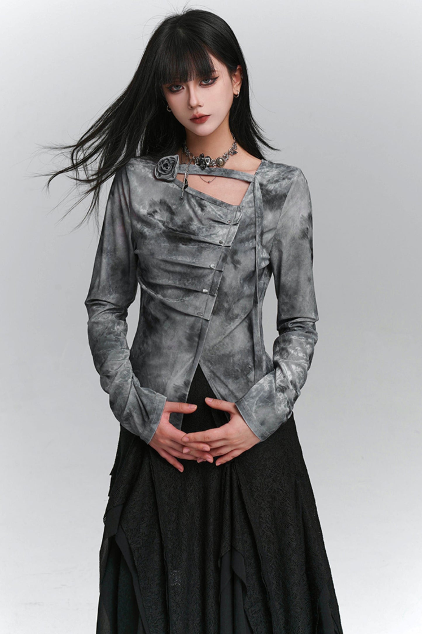 Refined Korean Style Long Sleeve Top