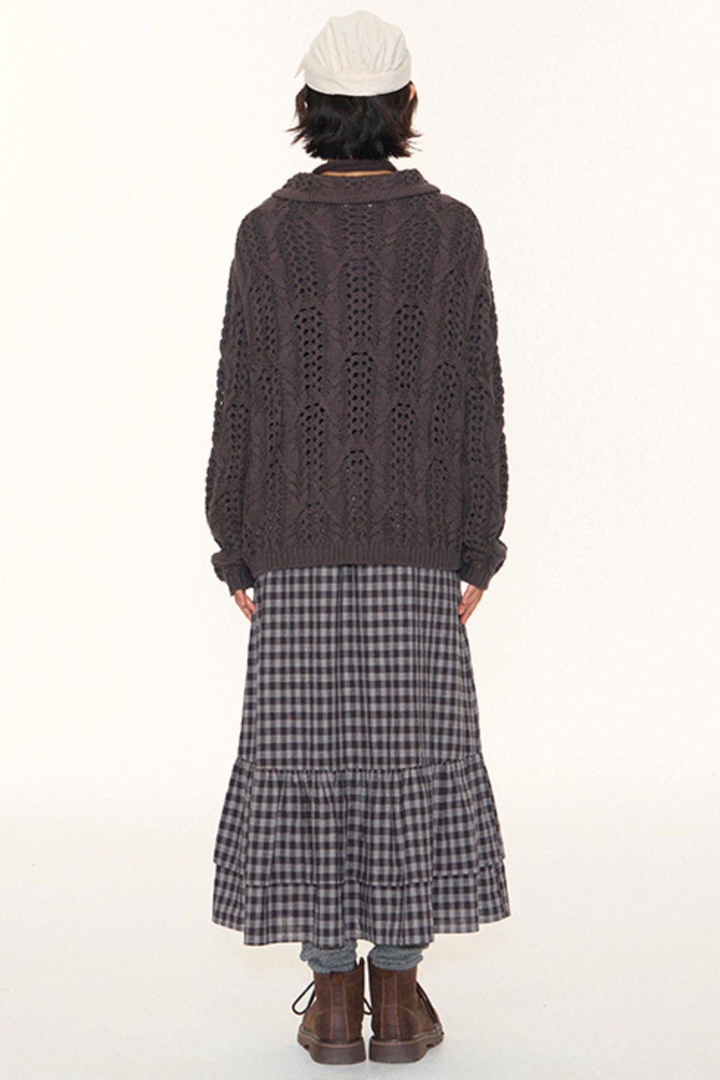 Vintage Petal Collar Cardigan