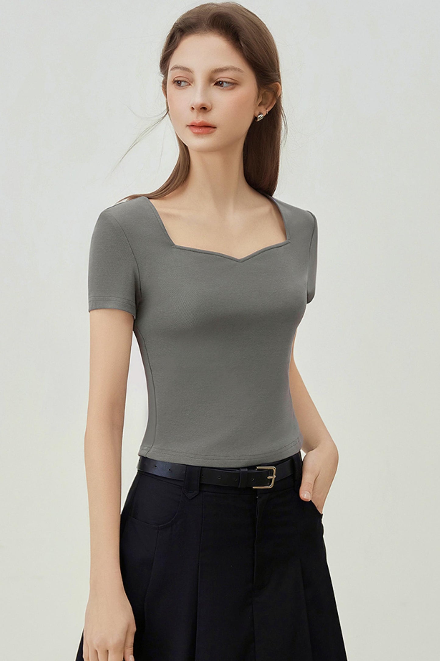 Retro Square Neck Tee