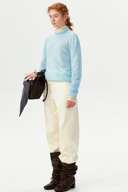 Ultra-Fine Camel Wool Turtleneck Sweater