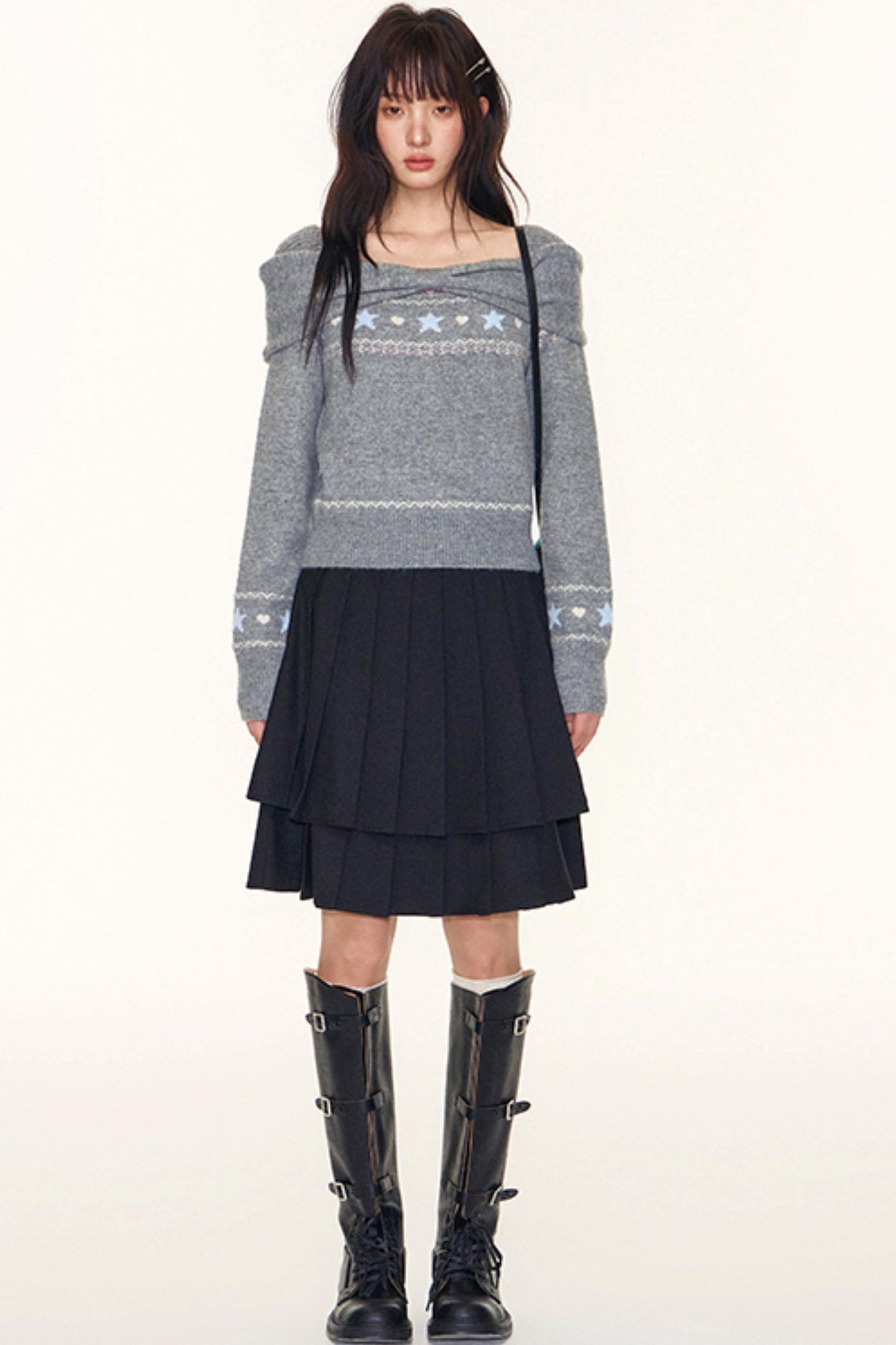 Fair Island One-Shoulder Knit Sweater