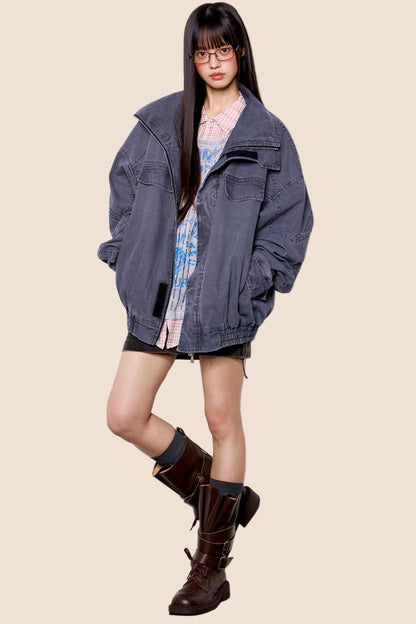 Distressed Denim Jacket