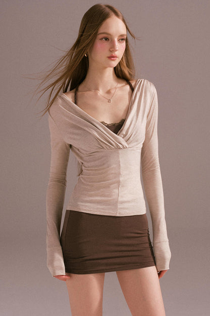 Spice V-neck Maxi Skirt Top Set-Up