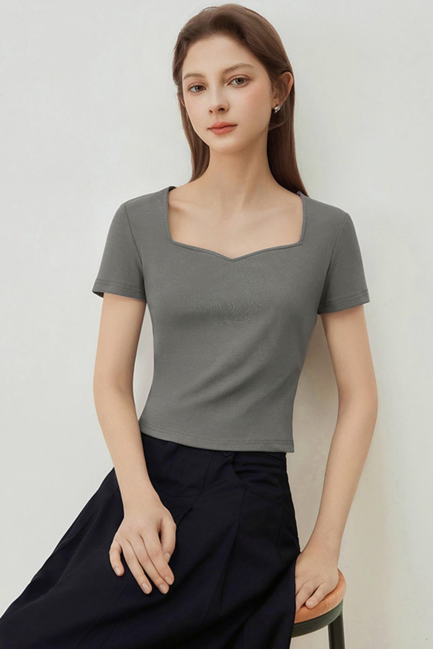 Retro Square Neck Tee