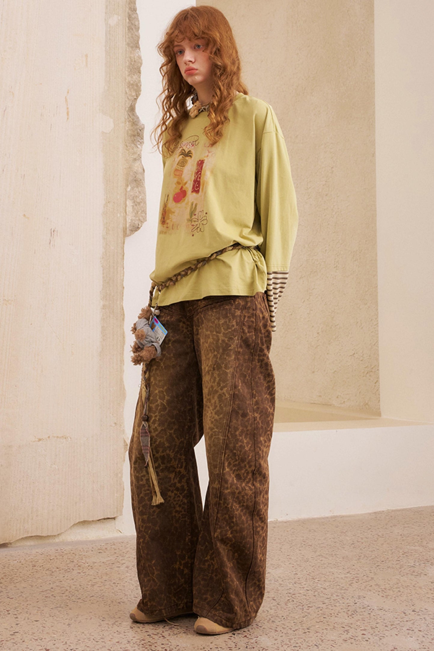 Fall Leopard Split Pants