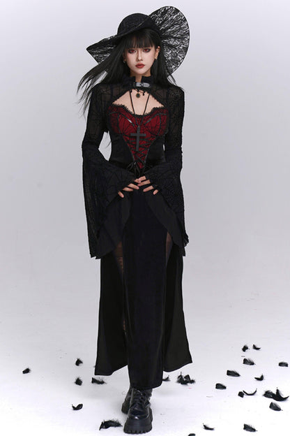 Sexy Gothic Halloween Camisole Dress Set-Up