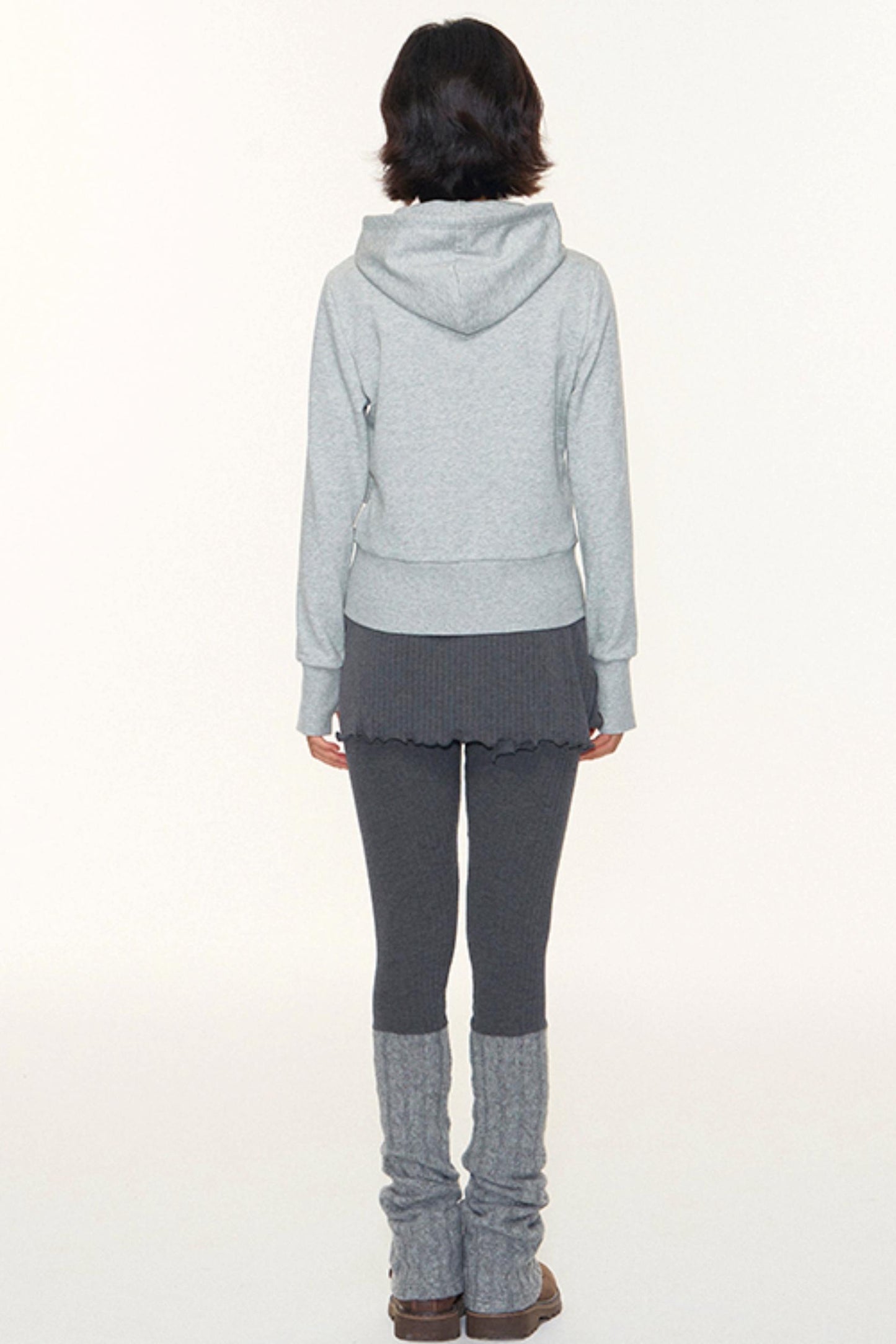 Star Patch Embroidered Hooded Cardigan Set-Up