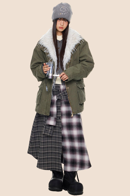 Fur Collar Vintage Jacket