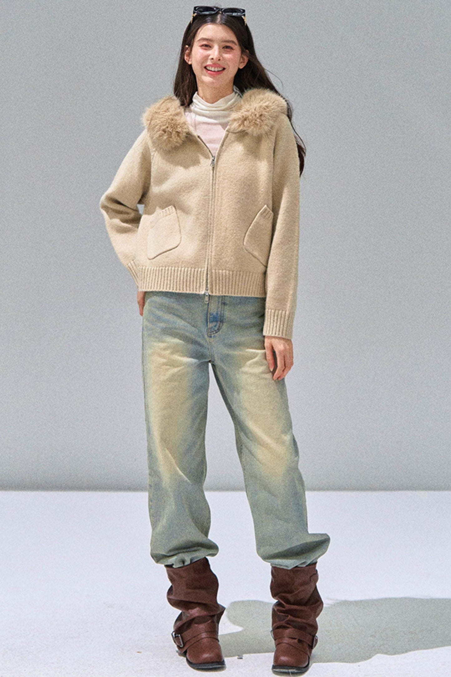 Luxury Knit Hooded Jacket