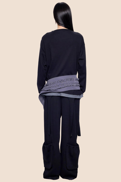 Structured Color-Block Blouse