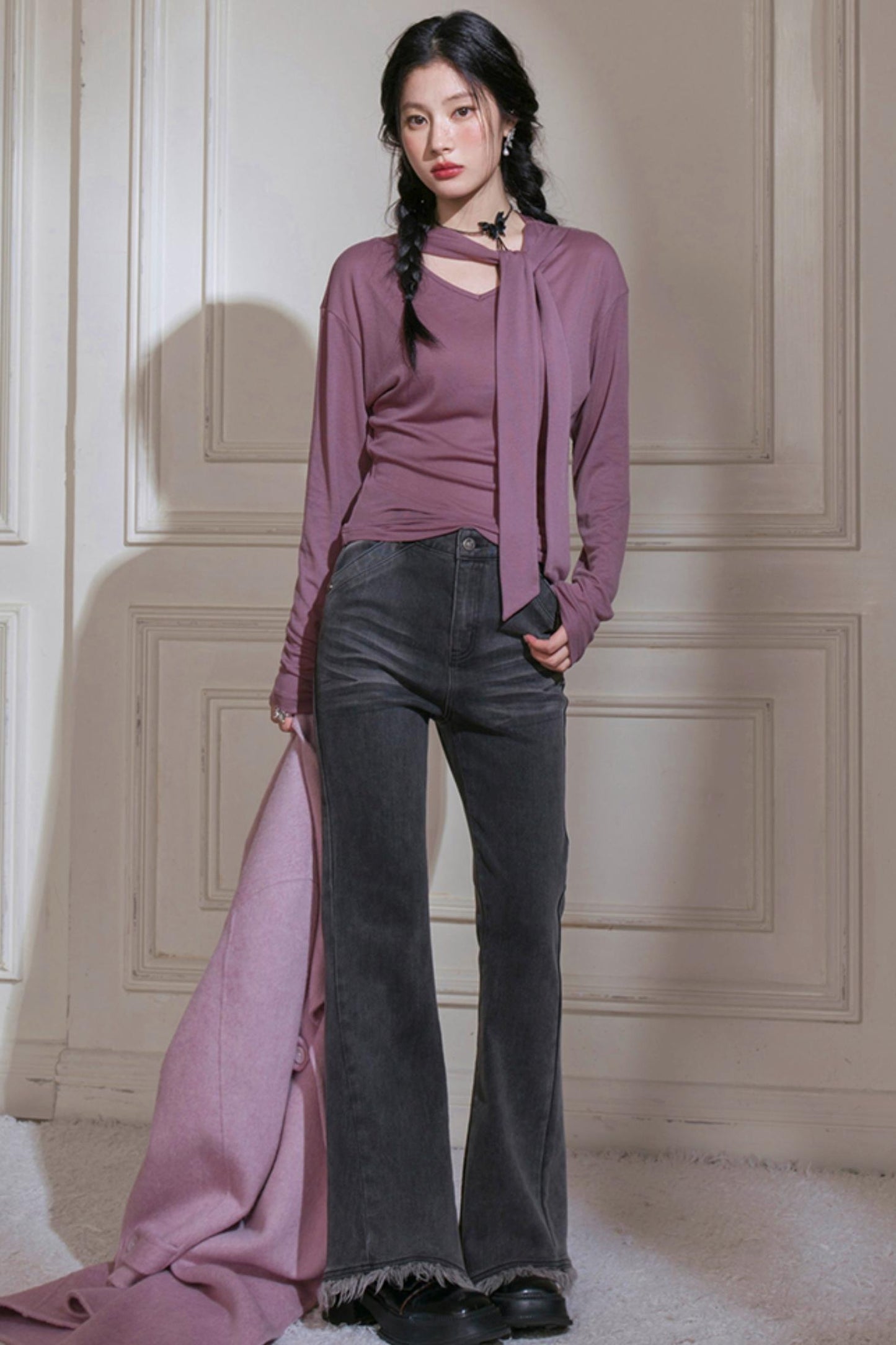 Green Wool Shawl Top