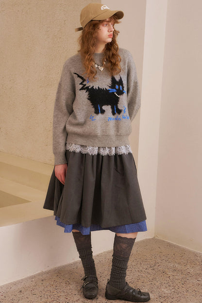 Pearl Kitten Pullover Top