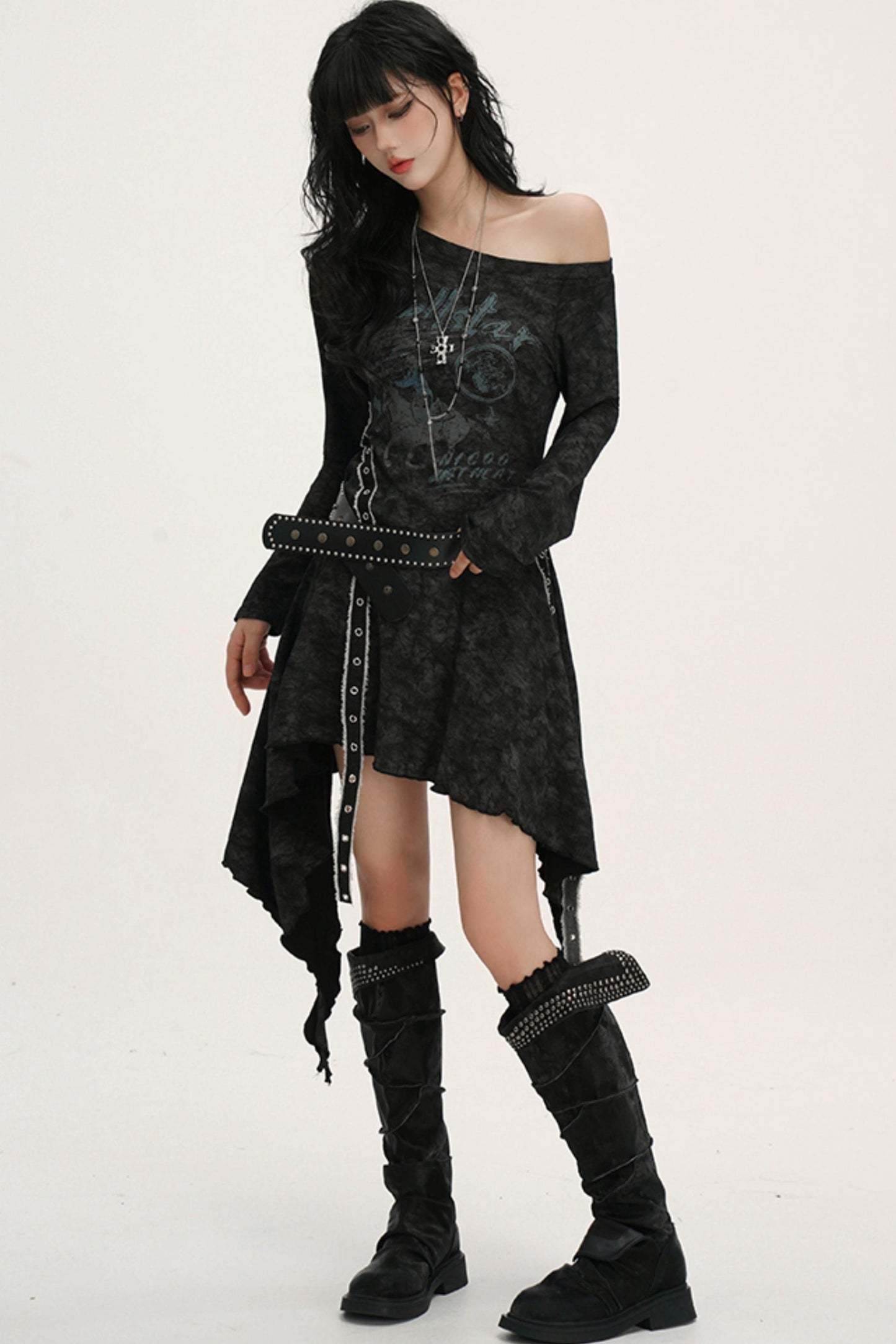 Black Shoulder Dress