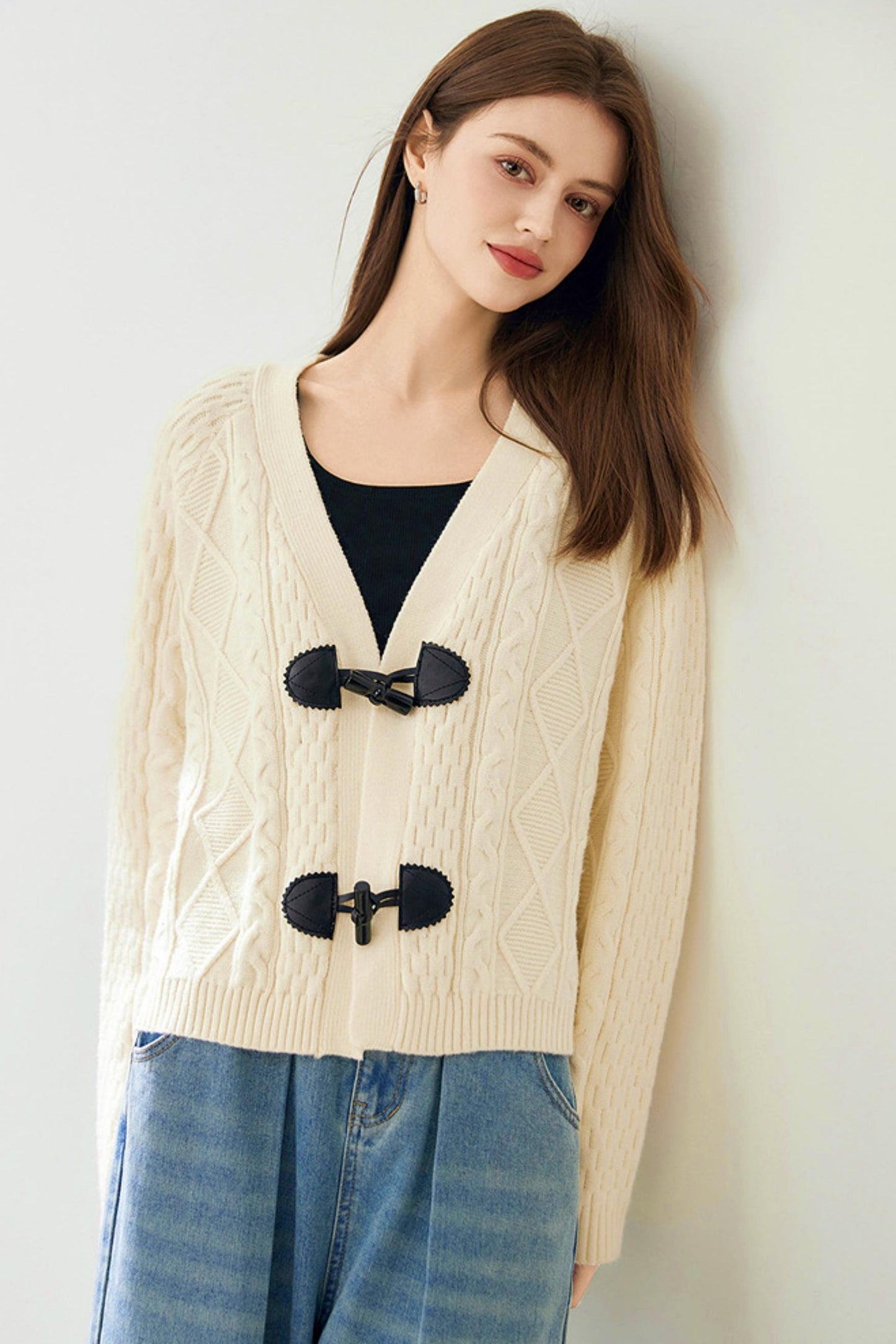 Cow Horn Buckle Cardigan