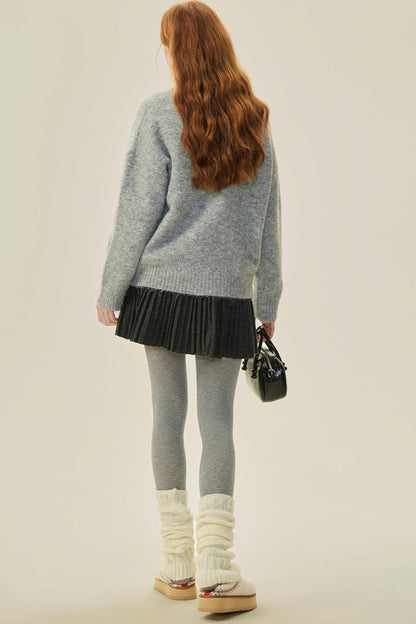 Wool Beaded Knit Sweater
