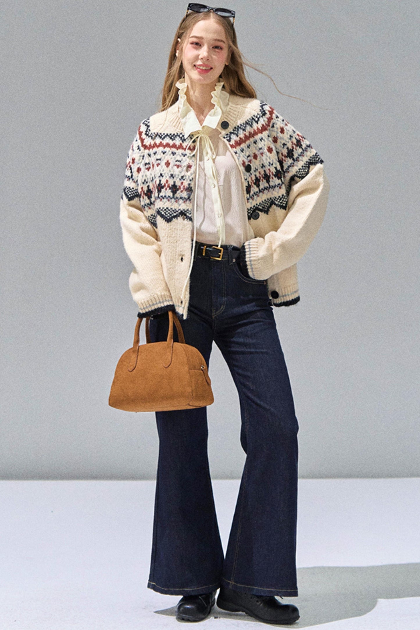 Luxury Fair Isle Sweater Jacket