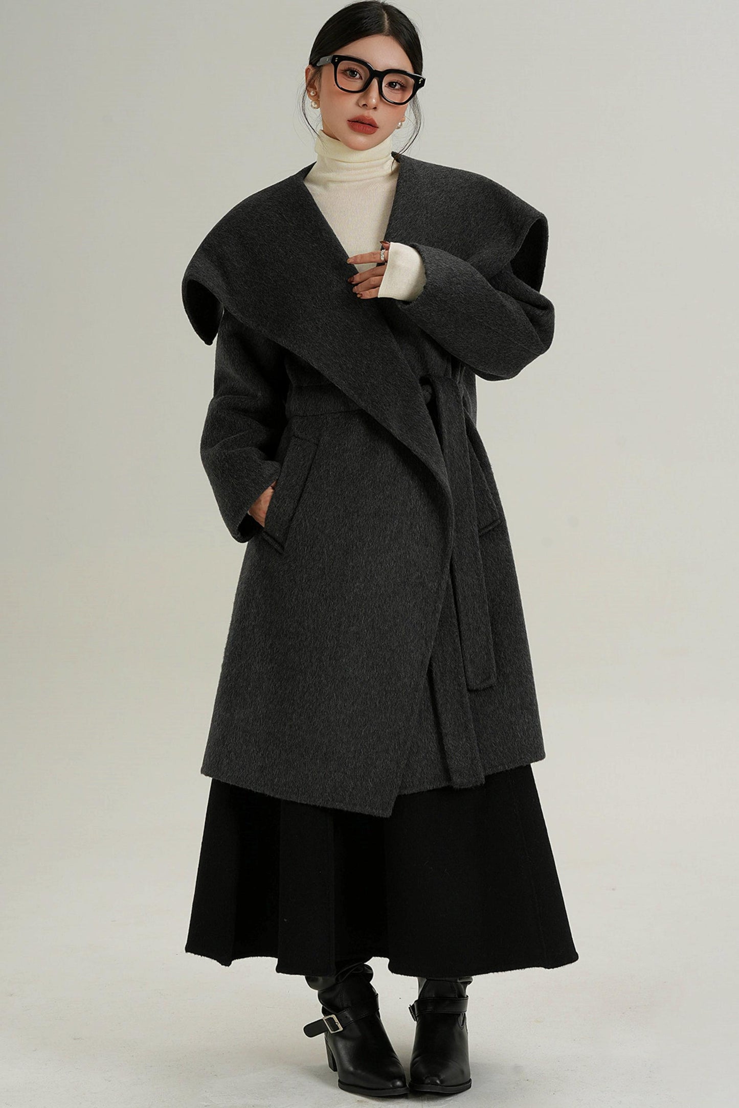 Large Lapel Wool Coat