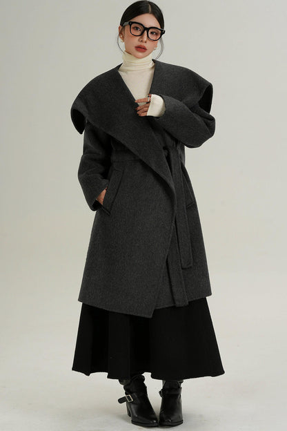 Large Lapel Wool Coat